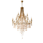 American style duplex crystal chandelier villa living room staircase light