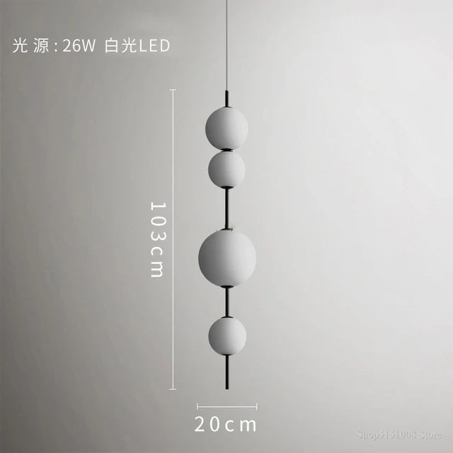 Nordic modern minimalist creative glass chandelier