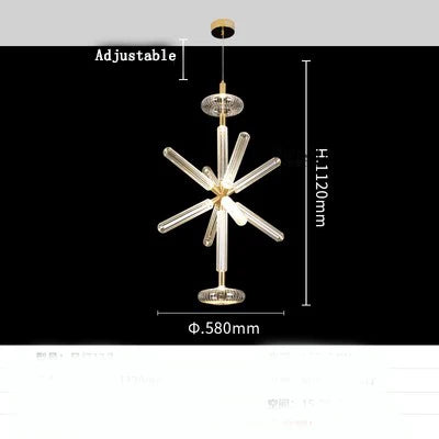 Post-Modern Luxury Designer Snowflake Glass Pendant Lamp