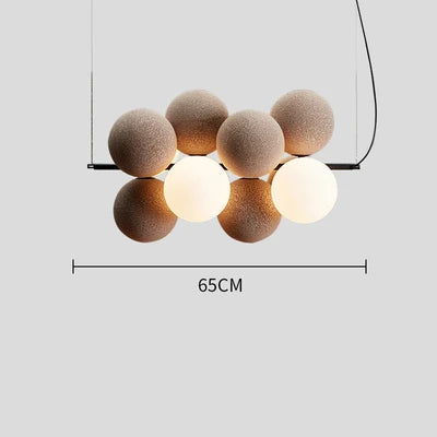 Nordic Light Luxury Designer Flannelette Ball Chandelier