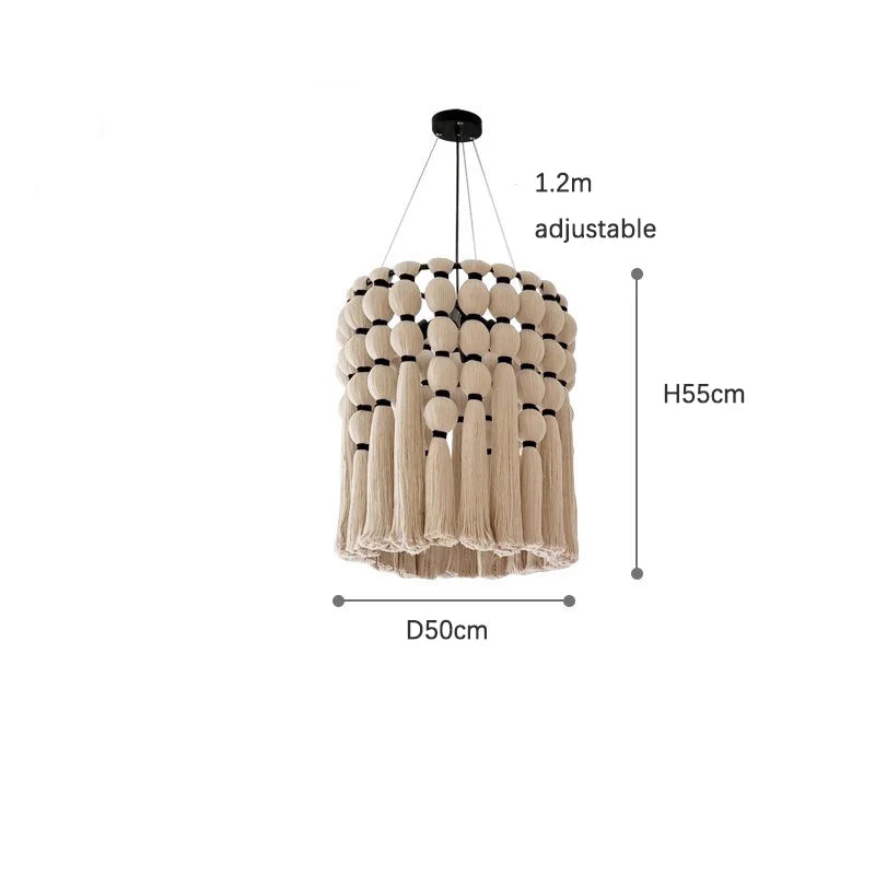 French retro creative tassel lighting fixtures living room lights