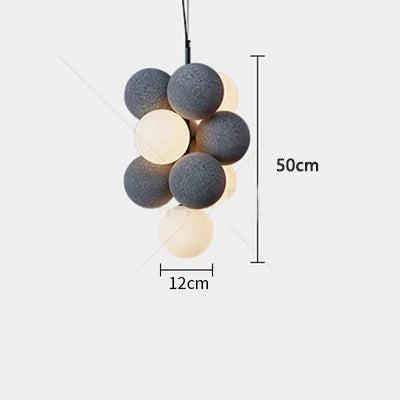 Nordic Light Luxury Designer Flannelette Ball Chandelier