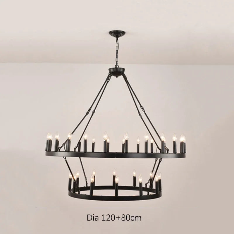 Copper retro industrial style Chandelier