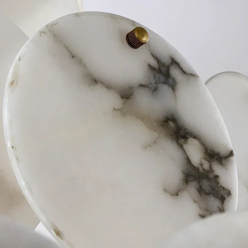Natural Marble LED Dimmable Ceiling Chandelier