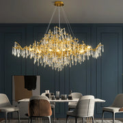 Branch shaped crystal living room chandelier