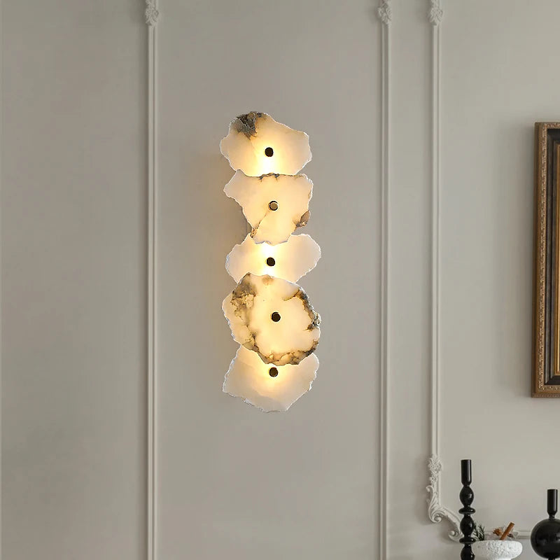 Spanish Alabaster Marble Wall Lamp