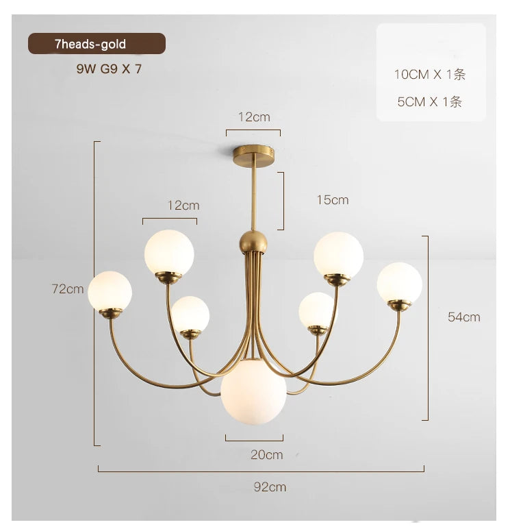 luxury Gold sputnik chandelier