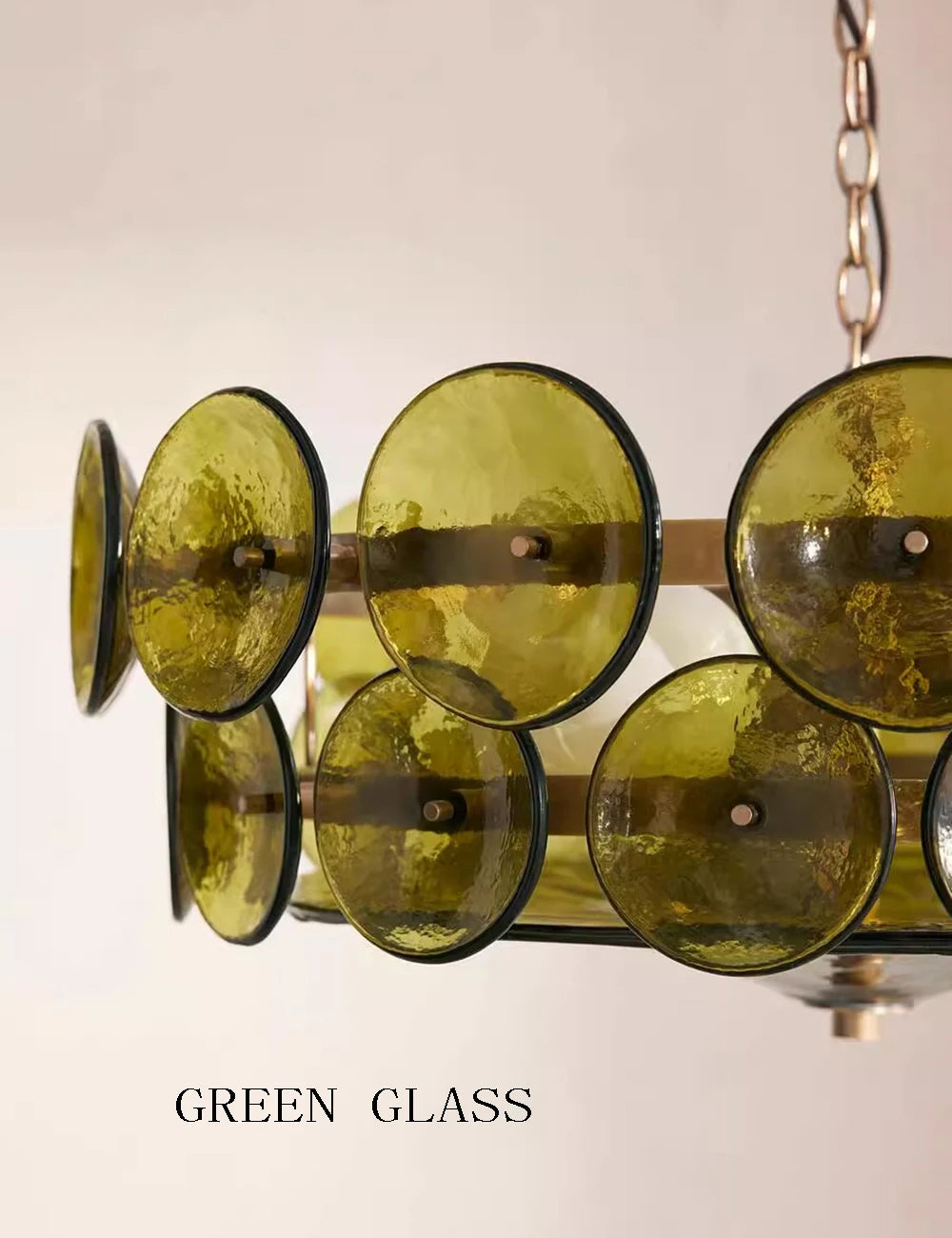 French Murano retro brown glass living room pendant light