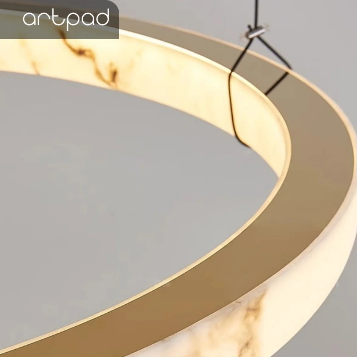 Minimalist artificial marble lamp living room LED pendant light