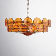 French Murano retro brown glass living room pendant light
