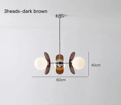 Retro Lustrous Glass Ceiling Dining Room Chandelier