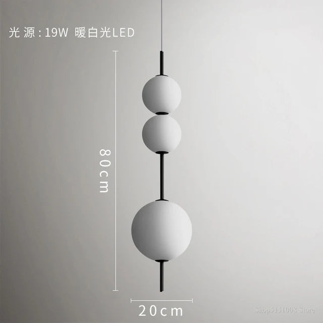 Nordic modern minimalist creative glass chandelier