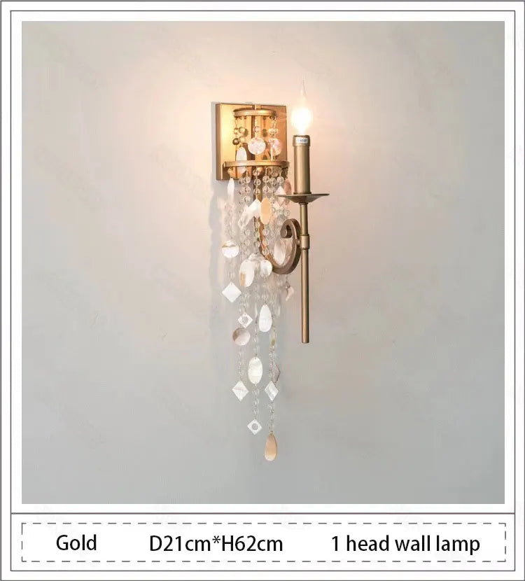 American style duplex crystal chandelier villa living room staircase light