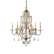 Retro Gold Crystal Chandelier Light Luxury Home Lighting