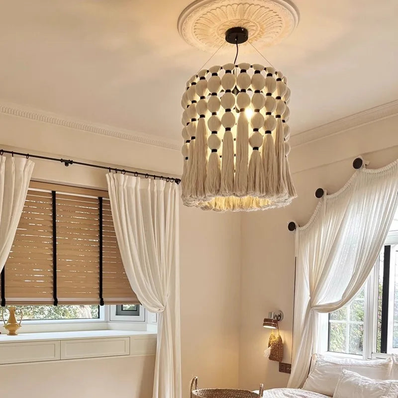 French retro creative tassel lighting fixtures living room lights