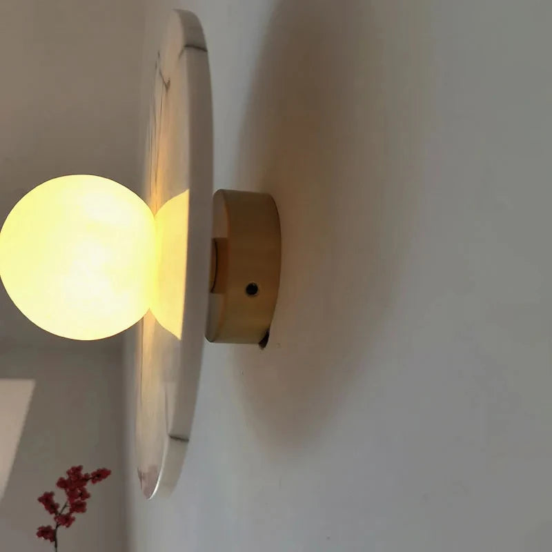 Green Marble Wall Light French Luxury Decor Artistic Ambient Stone Lighting Home Room Decor Wall Light Led Lamp