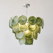 Murano Dark Green Glass Pendant Light