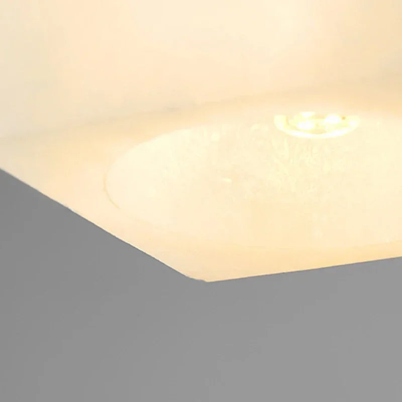 Nordic Gold Copper Marble LED Pendant Lamp