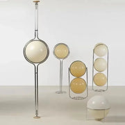 chrome metal white acrylic ball floor lamp