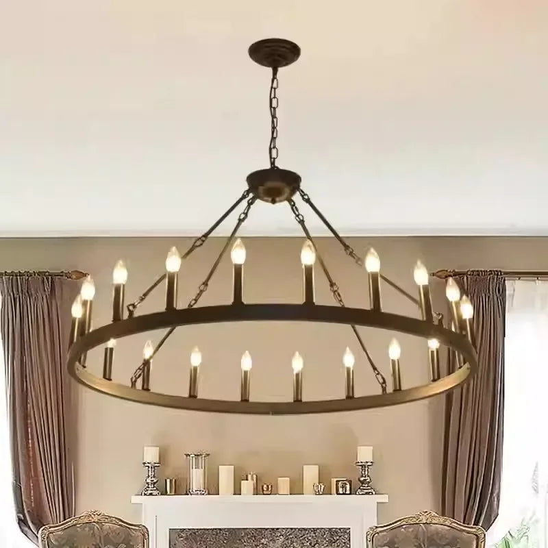 Copper retro industrial style Chandelier