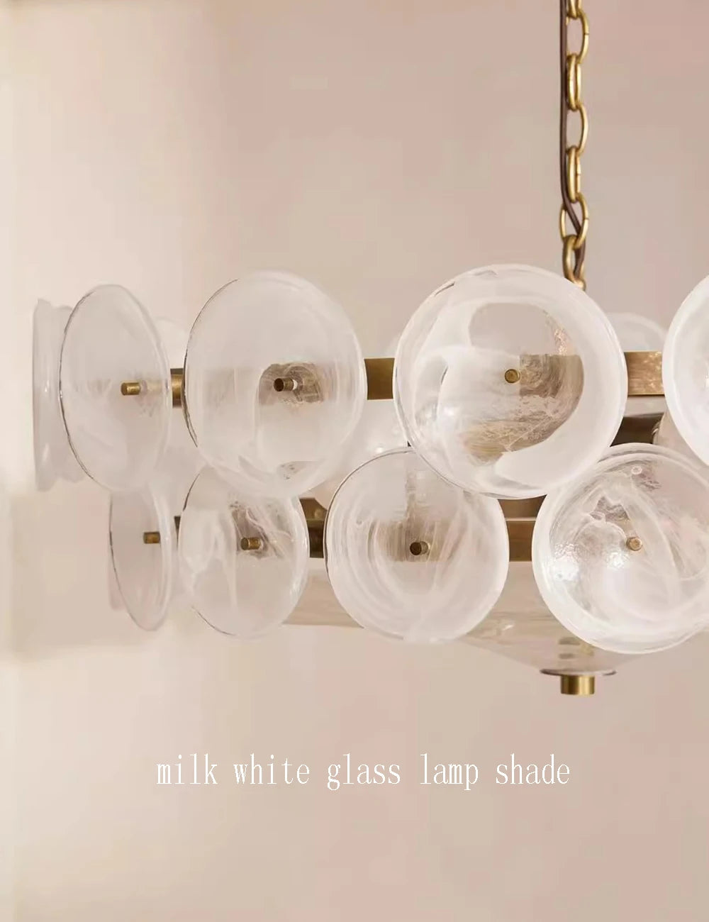 French Murano retro brown glass living room pendant light