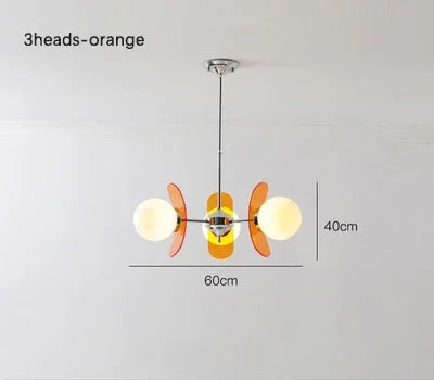 Retro Lustrous Glass Ceiling Dining Room Chandelier