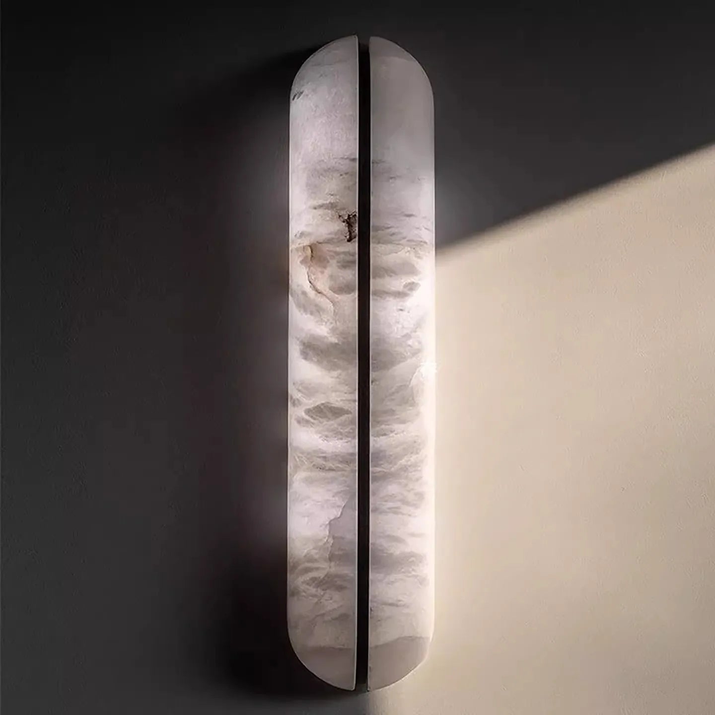 Spanish Natural Marble &amp Solid Copper Wall Sconce