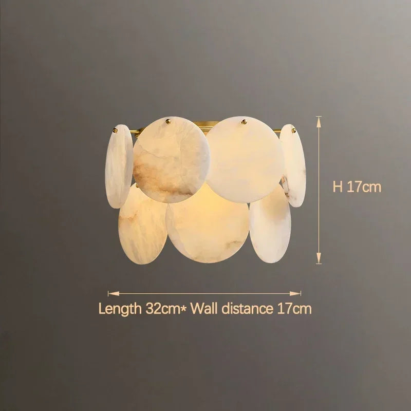 Natural Marble LED Dimmable Ceiling Chandelier