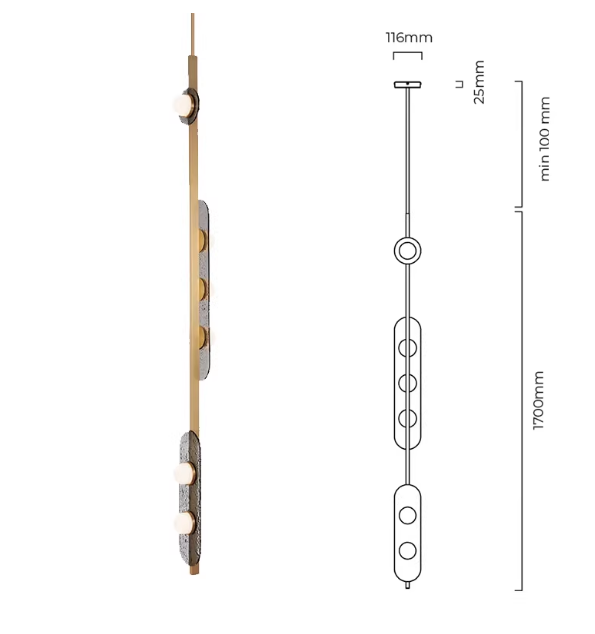 Modern luxury entrance bedroom bedside chandelier