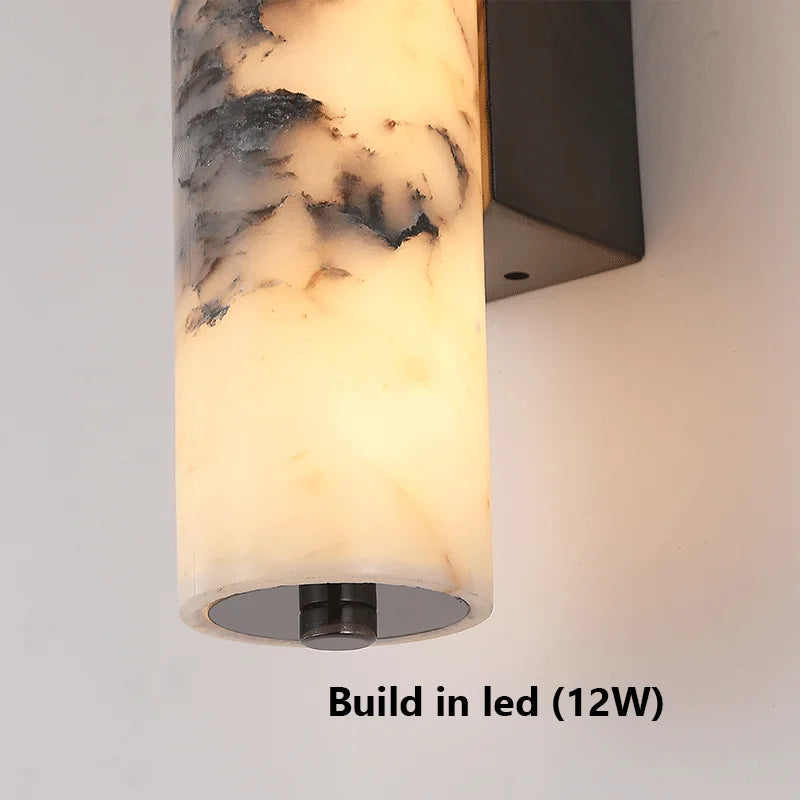 New Italian-style black marble wall lamp