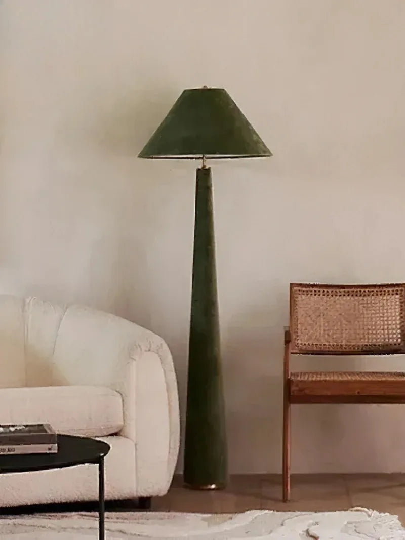 Atmosphere Cotton Velvet Fabric Art Decorative Floor Lamp LED E27 Modern Light Fixtures Villa Living Room Bedroom Study Bedside