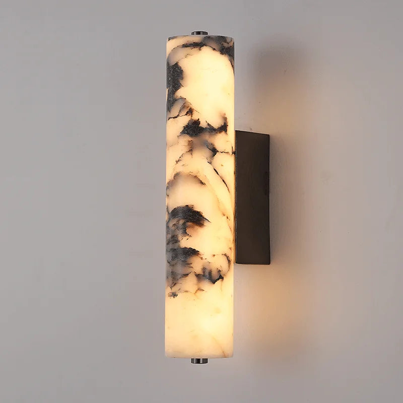 New Italian-style black marble wall lamp