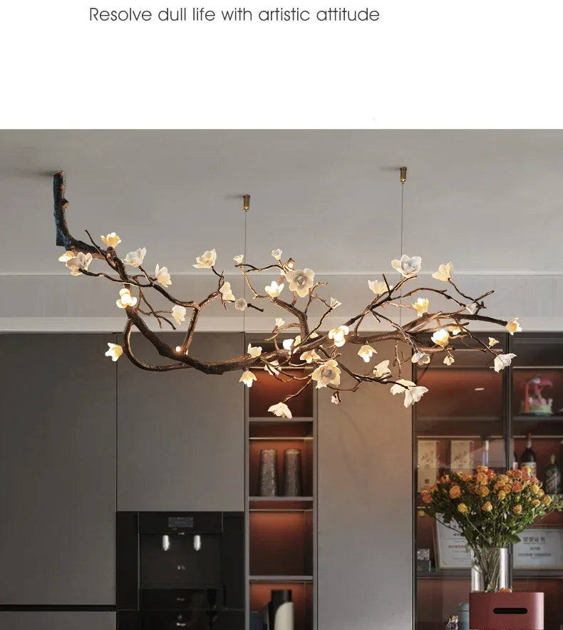 New Italian Light Luxury Copper Ceramic Living Room Ceiling Light