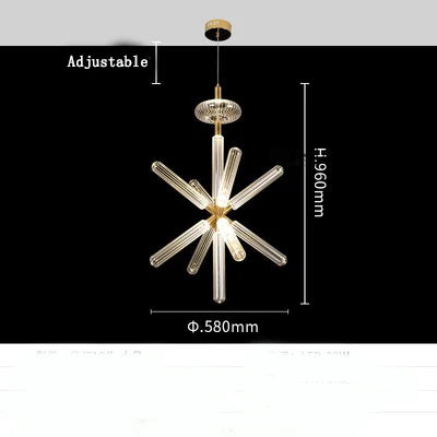 Post-Modern Luxury Designer Snowflake Glass Pendant Lamp