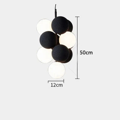 Nordic Light Luxury Designer Flannelette Ball Chandelier