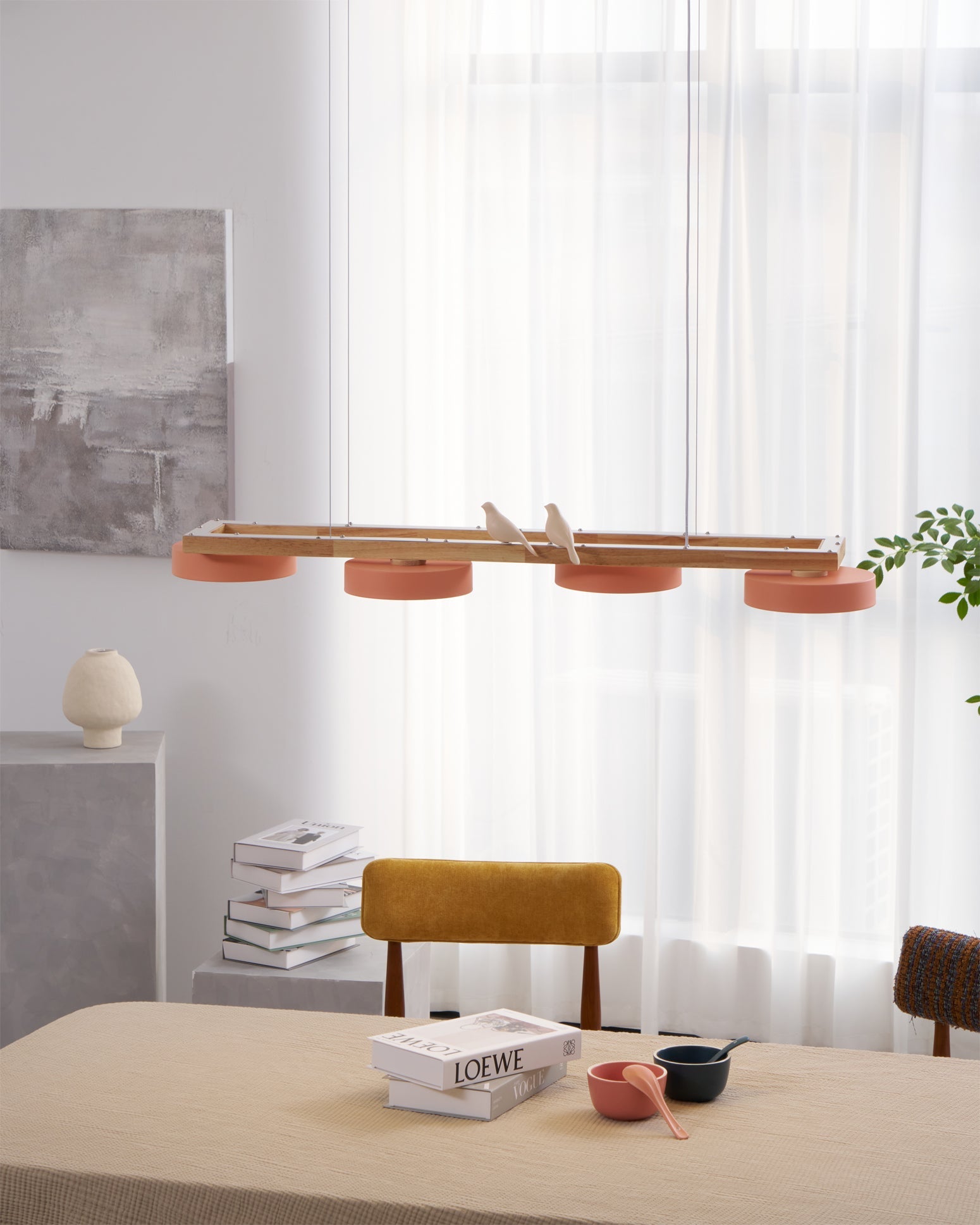 Sienna Bird Long Chandelier