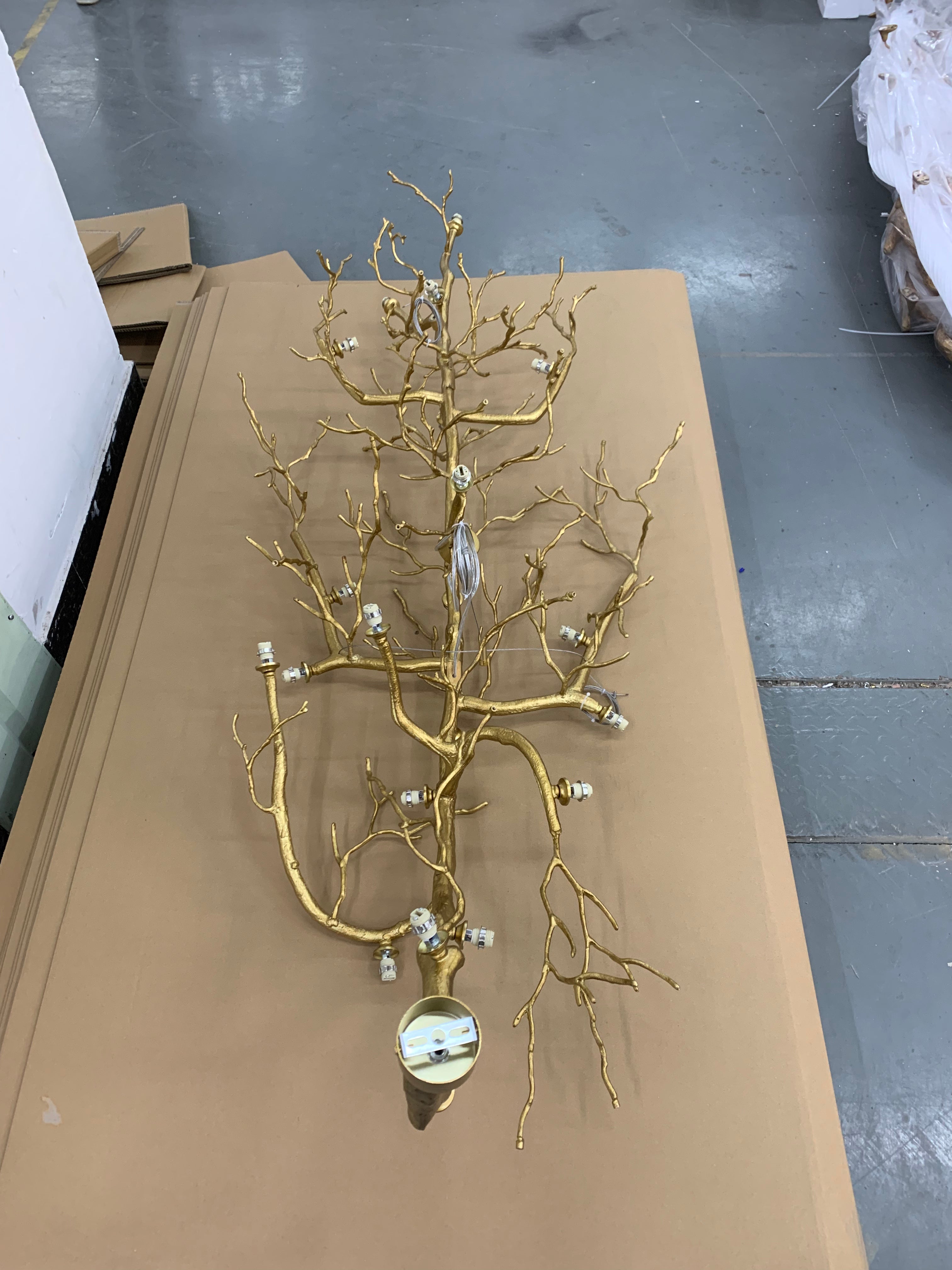 New Italian Light Luxury Copper Ceramic Living Room Ceiling Light