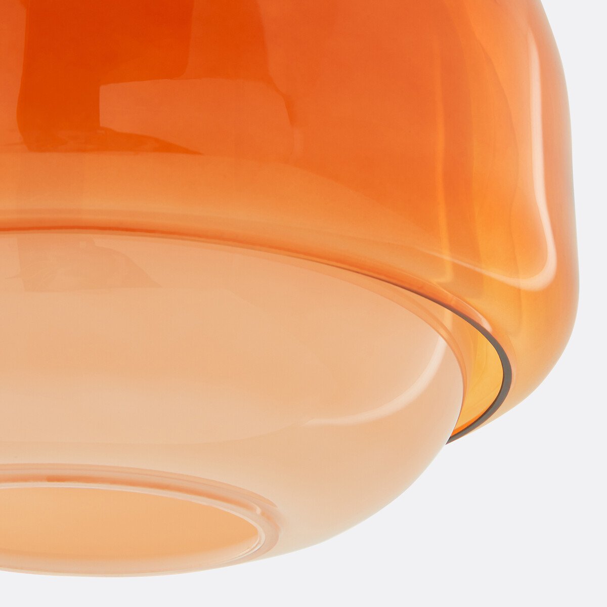 Kinoko colored glass lamp, orange