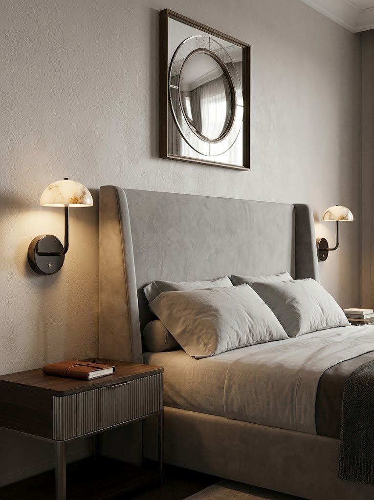 Marble Mushroom-Shaped Wall lamp