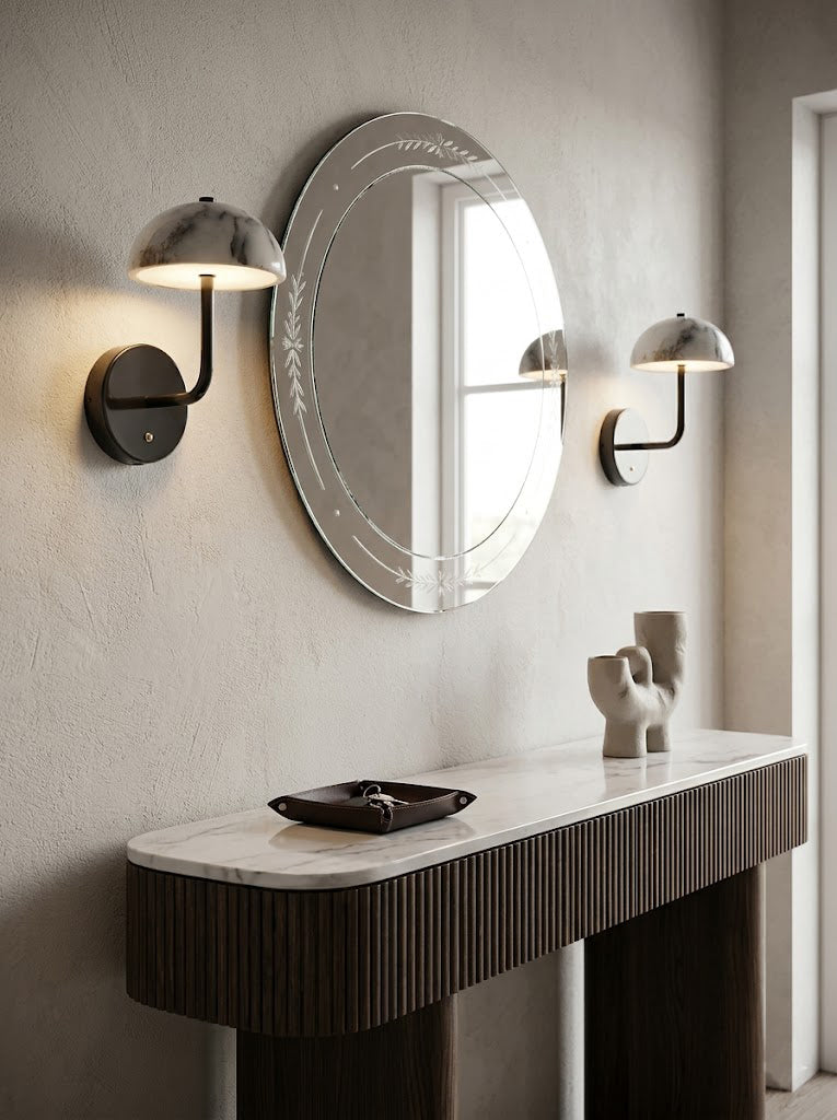 Marble Mushroom-Shaped Wall lamp