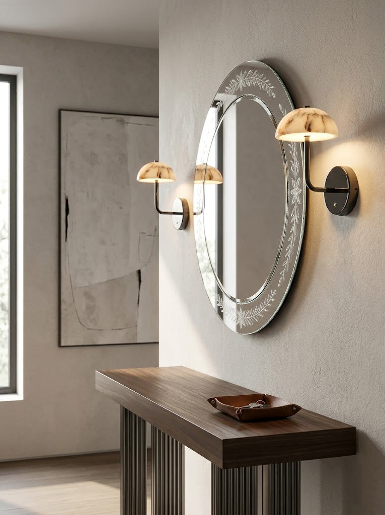 Marble Mushroom-Shaped Wall lamp