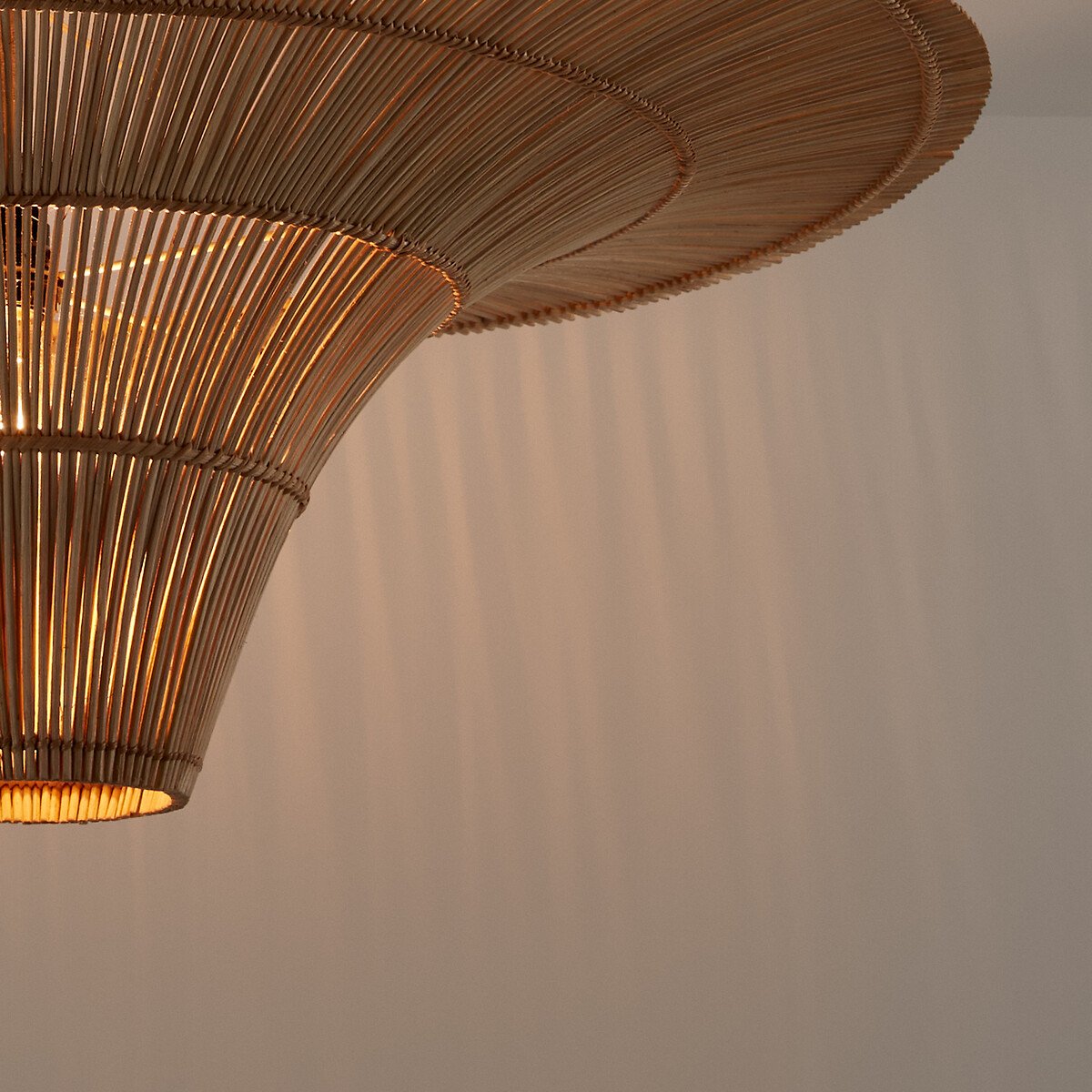 Junita woven lampshade, 80cm,  beige