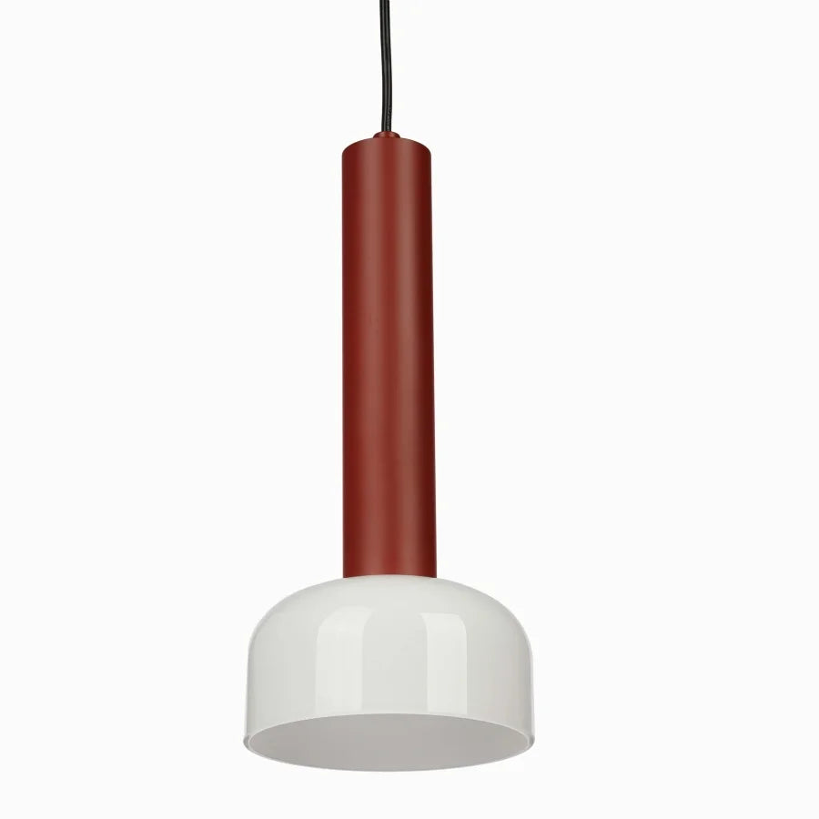 single pendant light in red/black