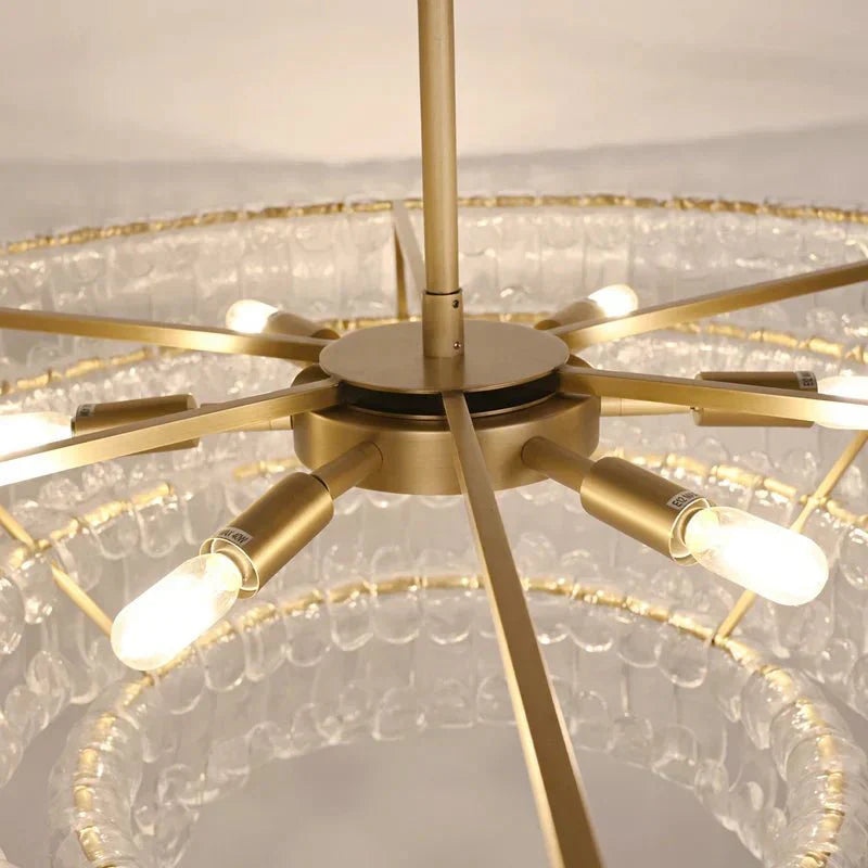 Frosted Oval Glass Chandelier