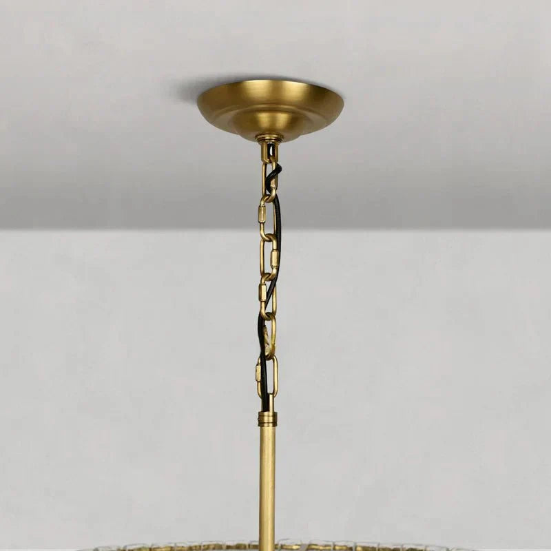 Frosted Oval Glass Chandelier