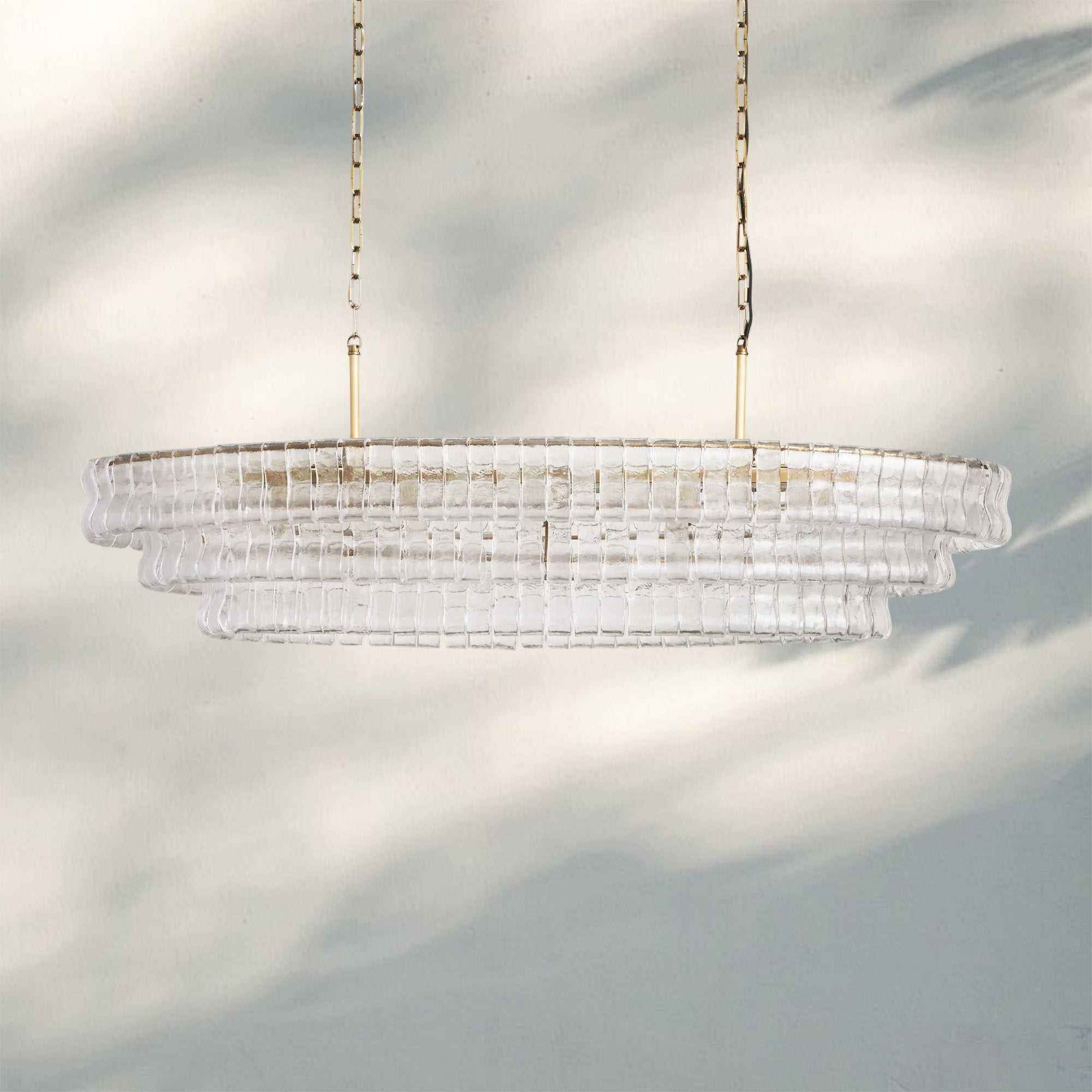 Frosted Oval Glass Chandelier