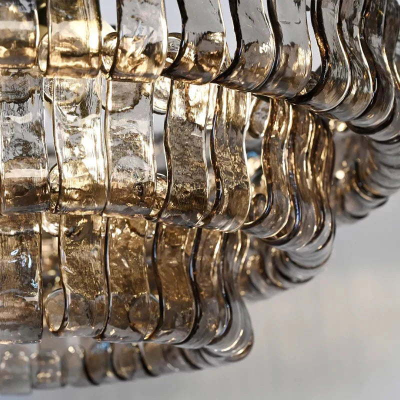 Frosted Oval Glass Chandelier