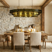 Frosted Oval Glass Chandelier