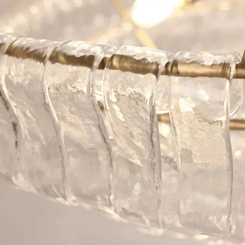 Frosted Oval Glass Chandelier