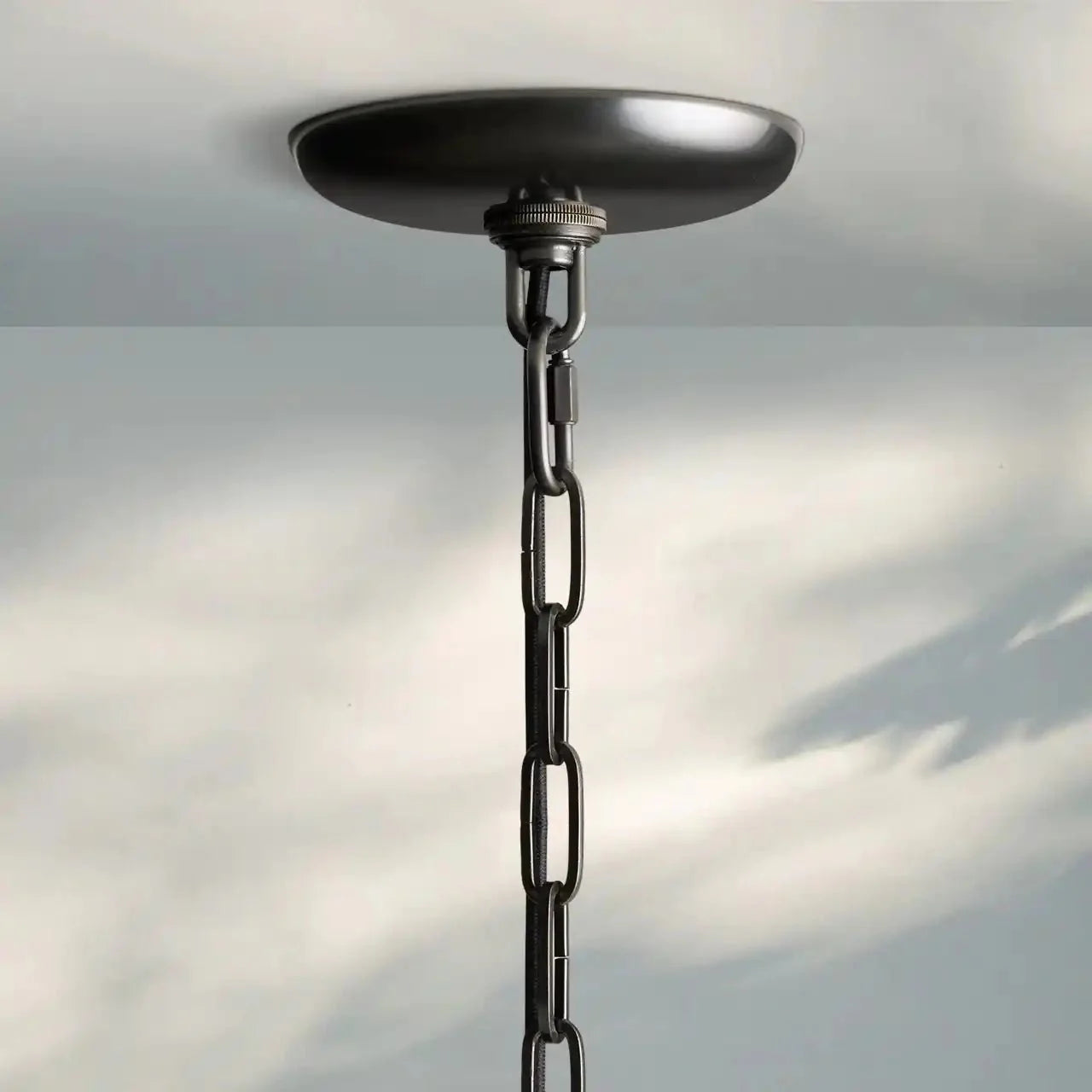Olive-Green Ghiaccio Glass Chandelier